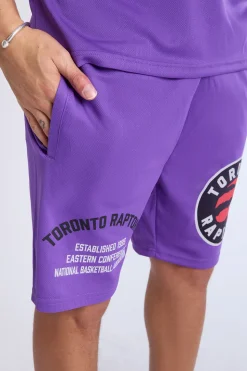 Mens Toronto Raptors Purple Mesh Shorts