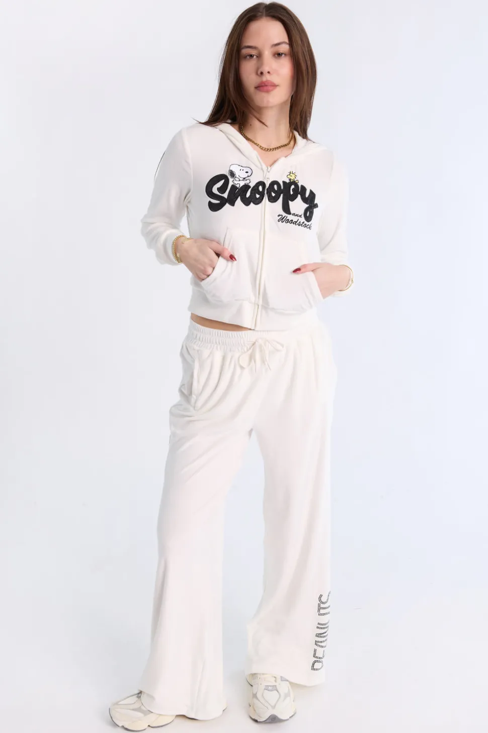 Peanuts Snoopy and Woodstock 2-Piece Velour Set