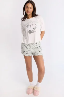 Peanuts Snoopy 2-Piece Pajama Tee & Shorts Set