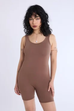 Scoop-Neck Sleeveless Romper