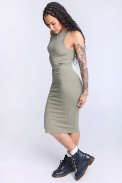 Sleeveless Midi Bodycon Dress