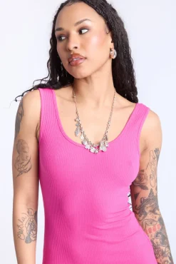 Sleeveless Ribbed Dress