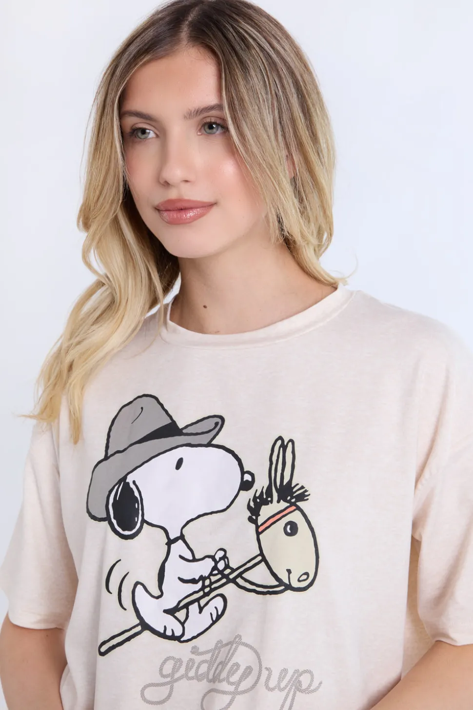 Snoopy Giddy Up 2-Piece Pajama Tee & Shorts Set
