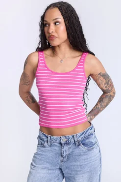 Striped Scoop Neck Tank Top