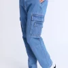 West49 Mens 4 Pocket Cargo Jeans