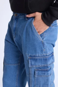 West49 Mens 4 Pocket Cargo Jeans