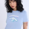 Womens Cinnamoroll Puff Baby Tee