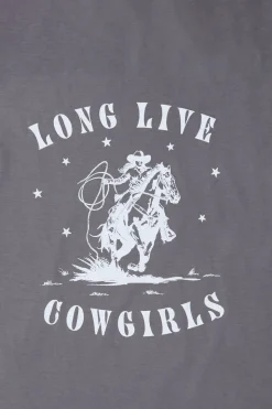 Womens Long Live Cowgirls Boyfriend Tee