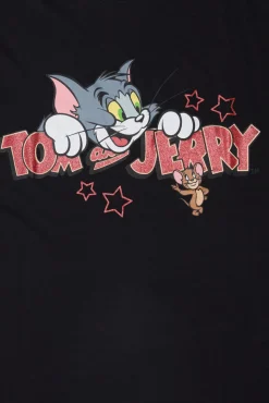 Womens Tom & Jerry Glitter Graphic Tee