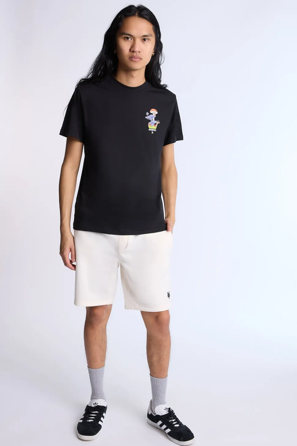 Zoo York Mens 8.5" Logo Fleece Shorts