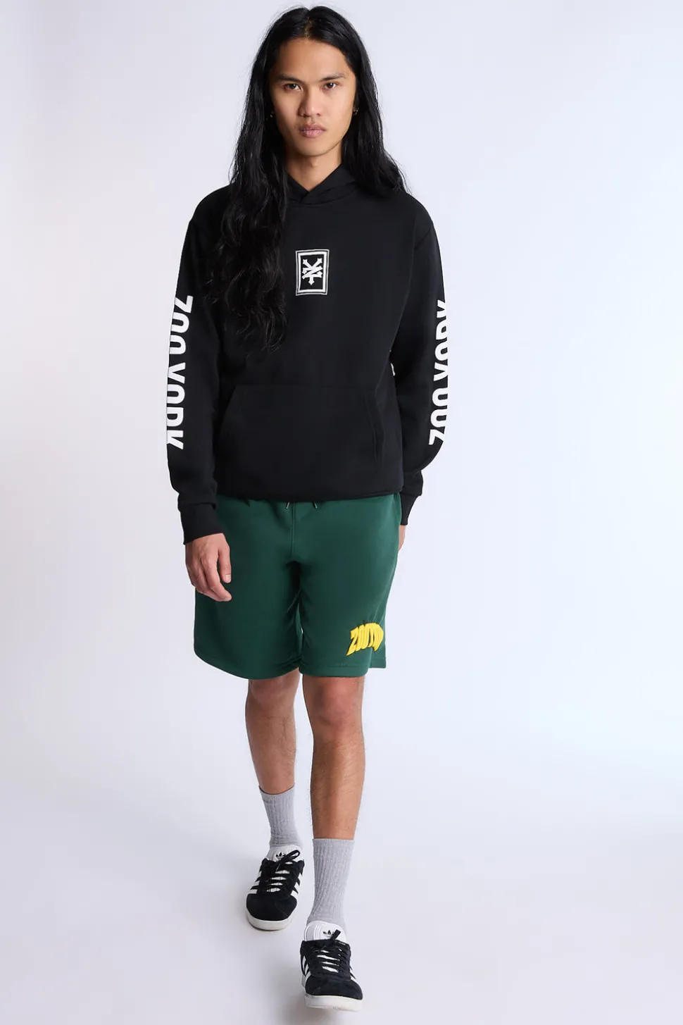Zoo York Mens 9" Logo Fleece Shorts