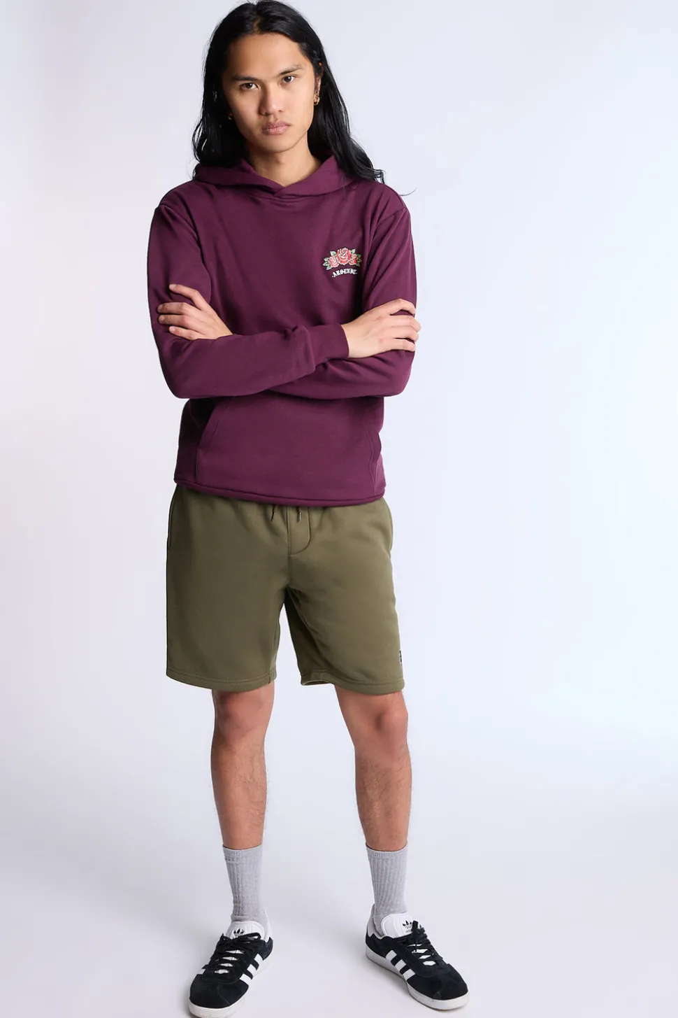 Zoo York Mens 8.5" Logo Fleece Shorts