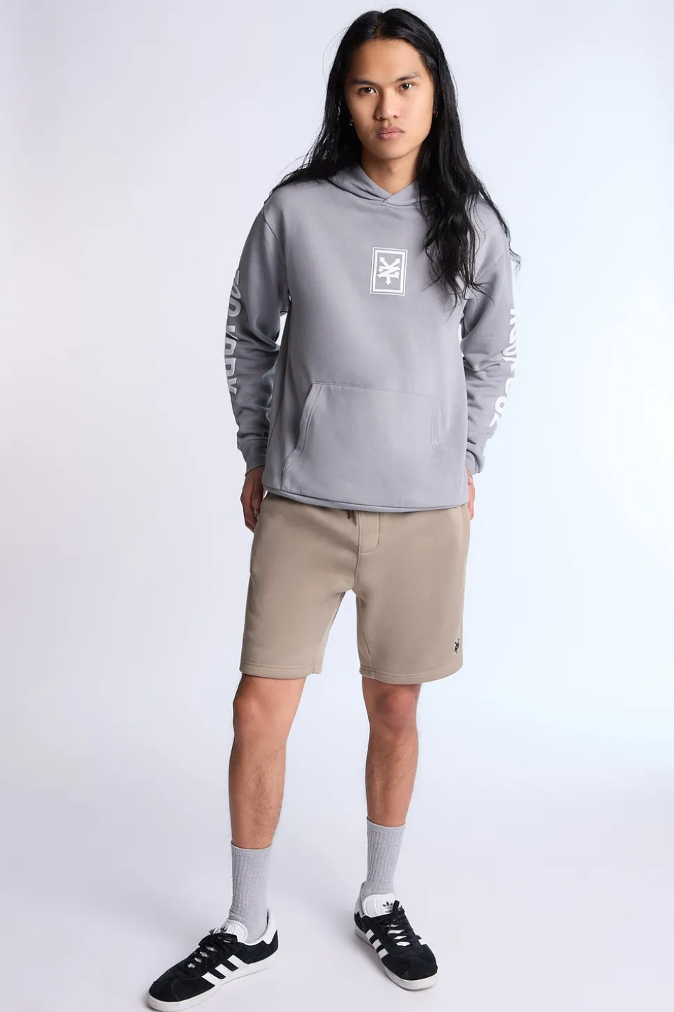 Zoo York Mens 8.5" Logo Fleece Shorts