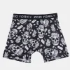 Zoo York Mens Black & White Skulls Boxer Brief