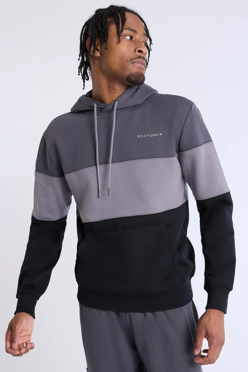 Zoo York Mens Colour Block Hoodie