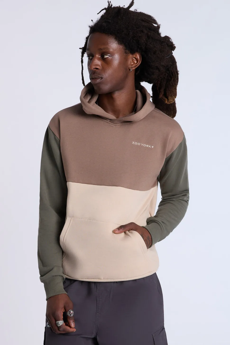 Zoo York Mens Colour Block Hoodie