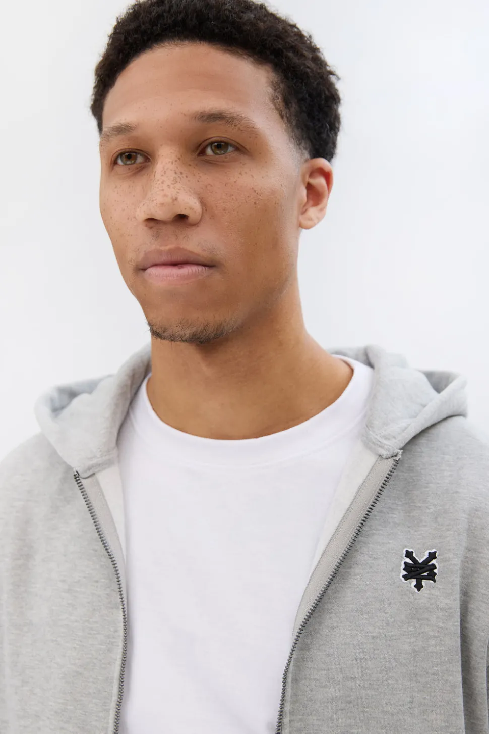 Zoo York Mens Embroidered Logo Zip-Up Hoodie