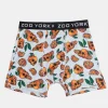 Zoo York Mens Orange Skulls Boxer Brief