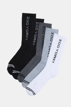 Zoo York Mens 5-Pack Athletic Crew Socks