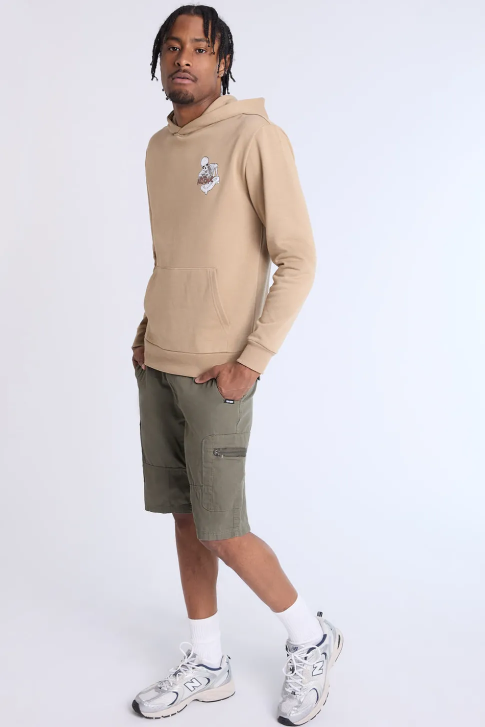Zoo York Mens Twill Workwear Shorts