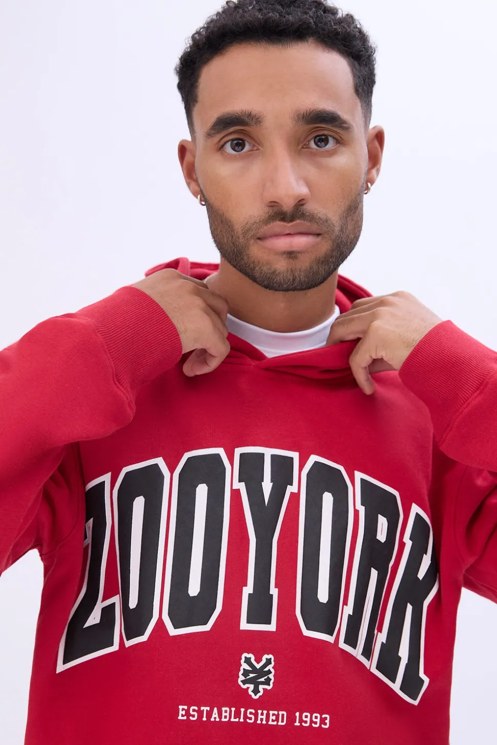 Zoo York Mens Varsity Puff Logo Hoodie