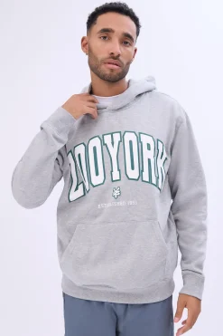 Zoo York Mens Varsity Puff Logo Hoodie