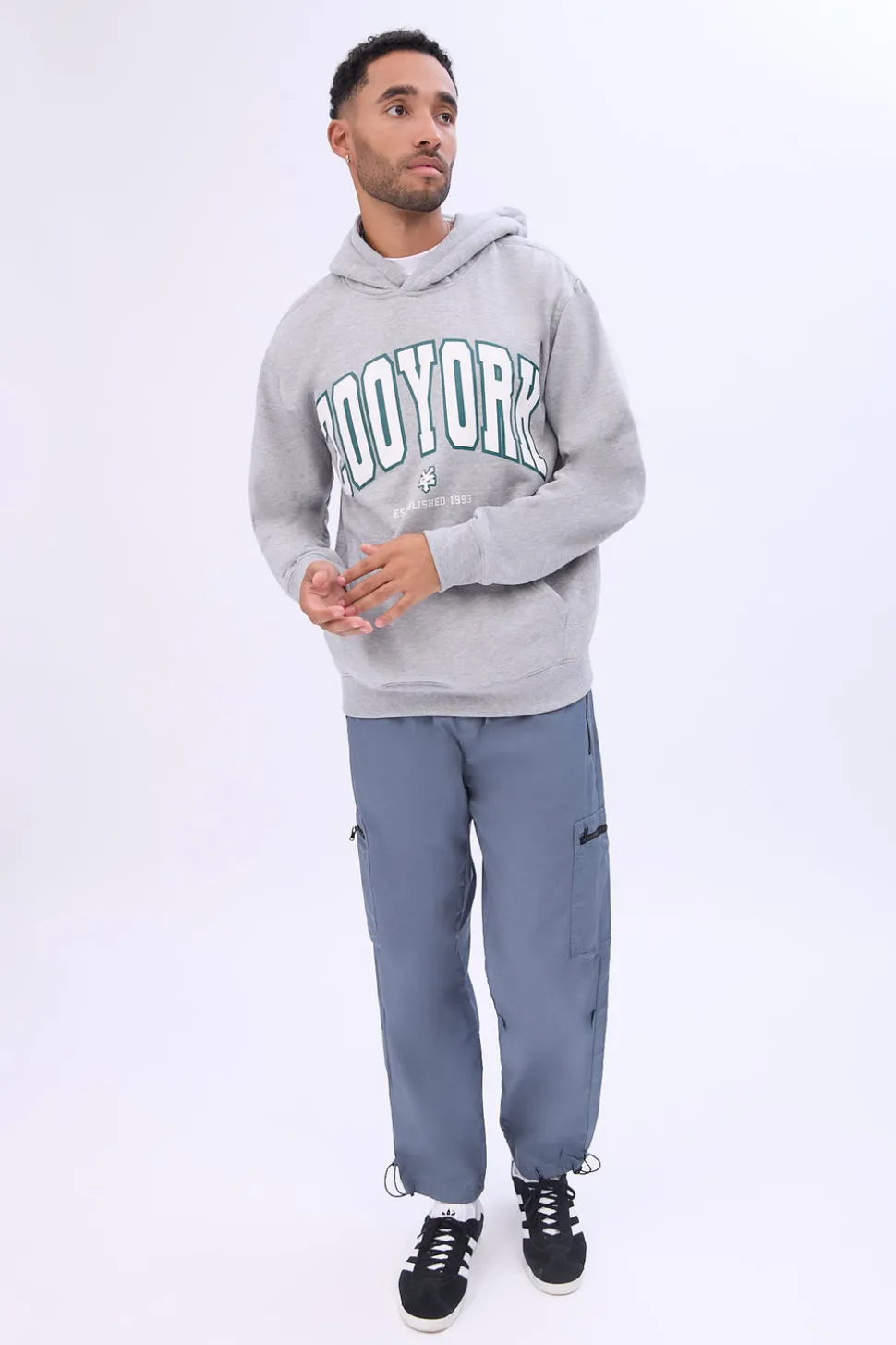 Zoo York Mens Varsity Puff Logo Hoodie