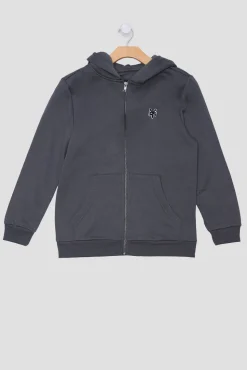 Zoo York Youth Embroidered Logo Zip-Up Hoodie